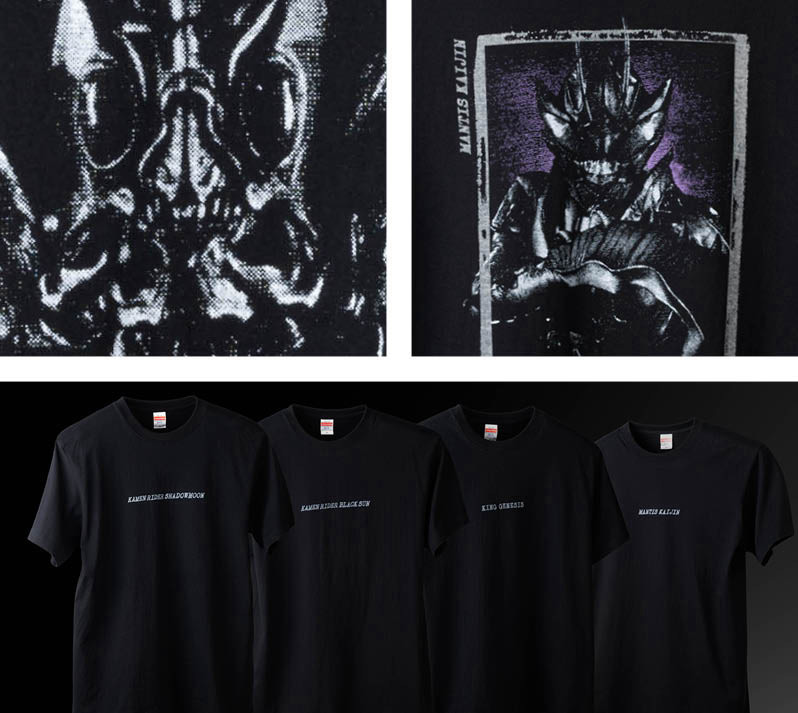 （書籍 “THE BLACK BOOK” 発売記念商品）Tシャツ：KAMEN RIDER BLACK SUN/KAMEN RIDER SHADOWMOON/KING GENESIS/MANTIS KAIJIN